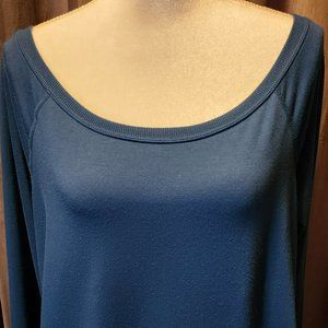 Torrid Lightweight Crew Neck Kangaroo Pocket Teal Sweatshirt | Women | XLarge